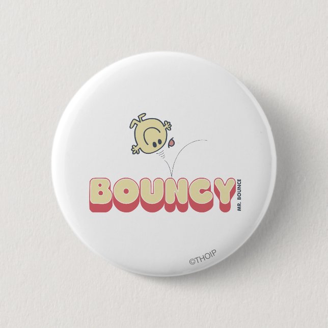 Mr. Bounce Bouncing On His Head 2 Inch Round Button (Front)
