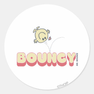 Mr. Bounce Bouncing On His Head Classic Round Sticker