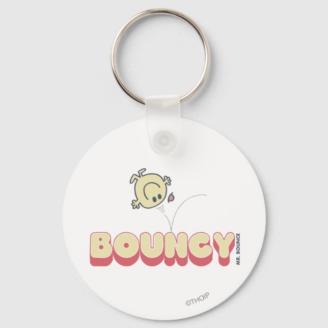 Mr. Bounce Bouncing On His Head Keychain (Front)