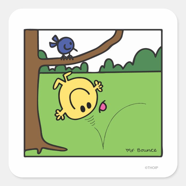 Mr. Bounce In The Park Square Sticker (Front)