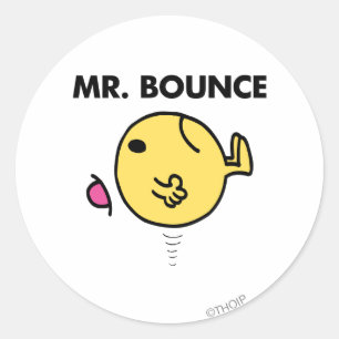 Mr. Bounce   Unhappy Bouncing Classic Round Sticker