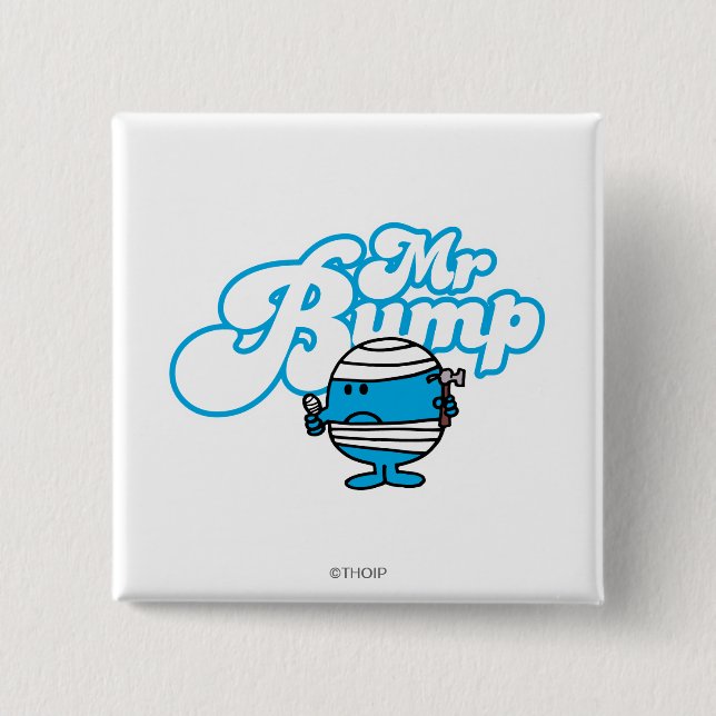 Mr. Bump | Bandaged Thumb 2 Inch Square Button (Front)