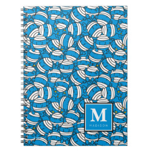 Mr Bump Blue Confusion Pattern Add Your Name Notebook