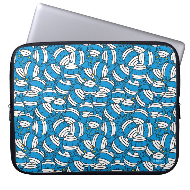 Mr Bump | Blue Confusion Pattern Laptop Sleeve (Front)