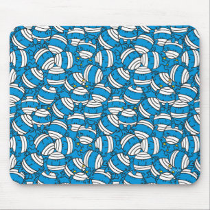 Mr Bump Blue Confusion Pattern Mouse Pad