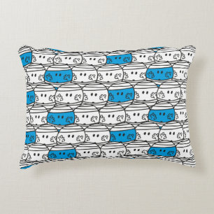 Mr Bump Blue Pattern Accent Pillow