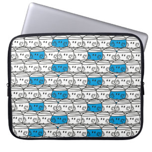 Mr Bump Blue Pattern Laptop Sleeve