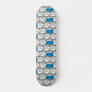 Mr Bump   Blue Pattern Skateboard