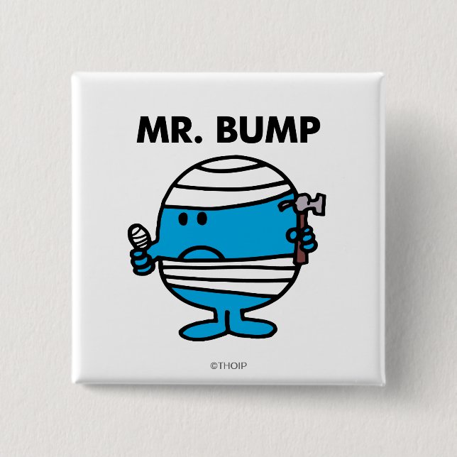 Mr. Bump Classic 2 Inch Square Button (Front)
