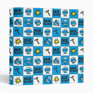 Mr Bump Mosaic In Blue Pattern Binder