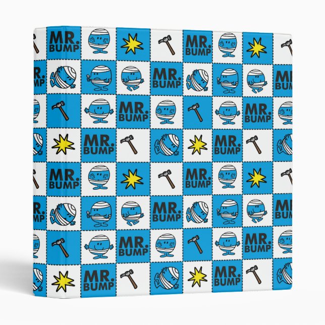 Mr Bump | Mosaic In Blue Pattern Binder (Front/Spine)