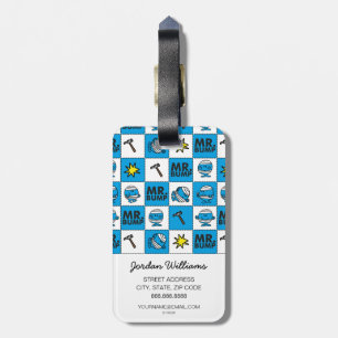 Mr Bump   Mosaic In Blue Pattern Luggage Tag