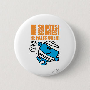 Mr. Bump Playing Soccer 2 Inch Round Button