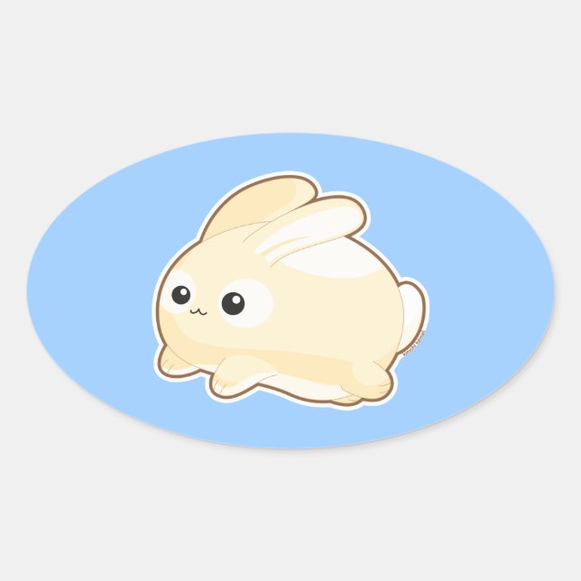Mr. Bunny Oval Sticker (Front)