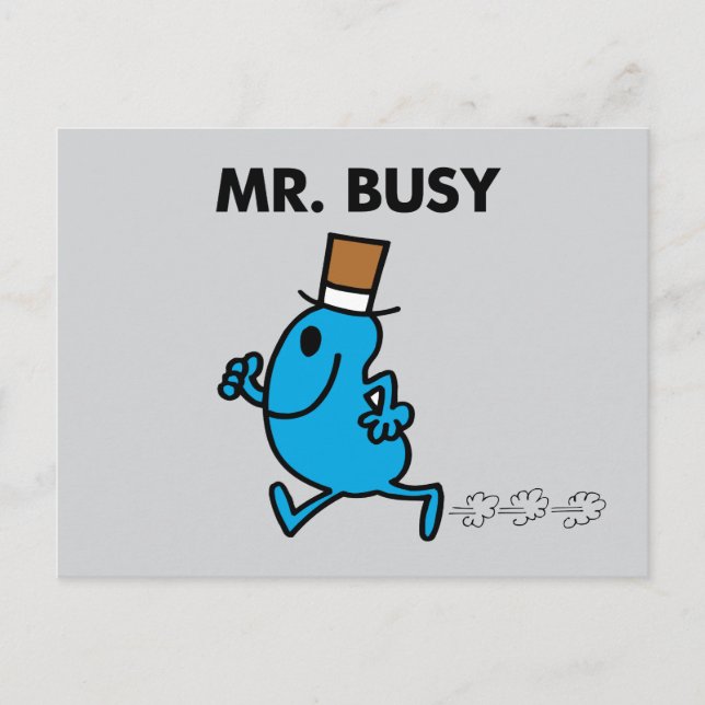 Mr. Busy Running Quickly Postcard (Front)