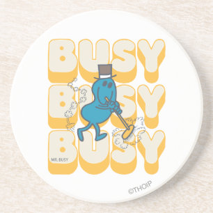 Mr. Busy Sweeping Quickly Coaster