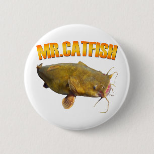 Mr Catfish fishing 2 Inch Round Button