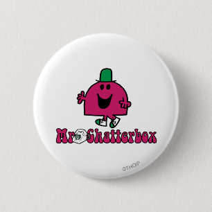 Mr. Chatterbox Logo & Telephone 2 Inch Round Button