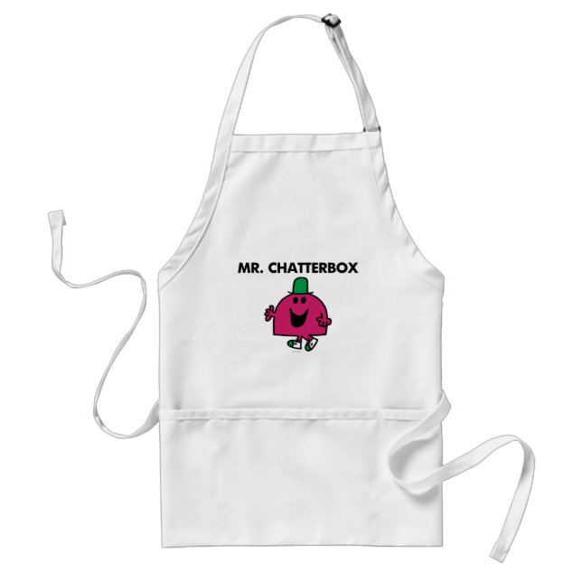 Mr. Chatterbox Waving Hello Standard Apron (Front)