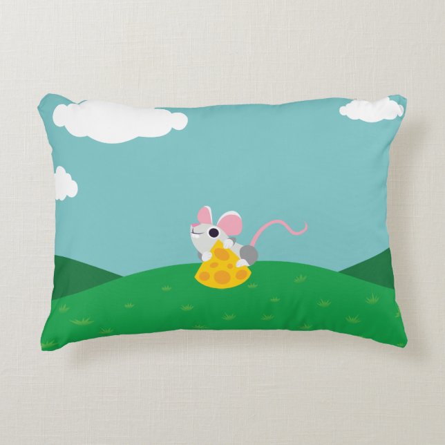 Mr. Cheeseman the Mouse Accent Pillow (Front)