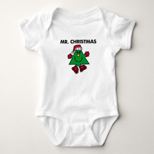 Mr. Christmas   Festive Hat & Gloves Baby Bodysuit