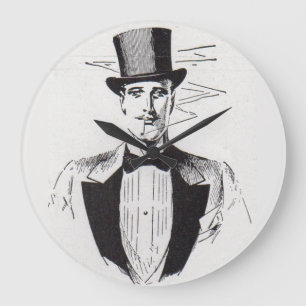 Mr. Classy, sharp dressed man Large Clock