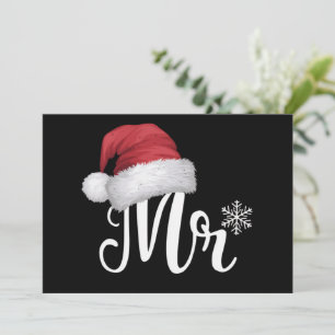 Mr Claus Couples Matching Christmas Pyjamas Santa Holiday Card