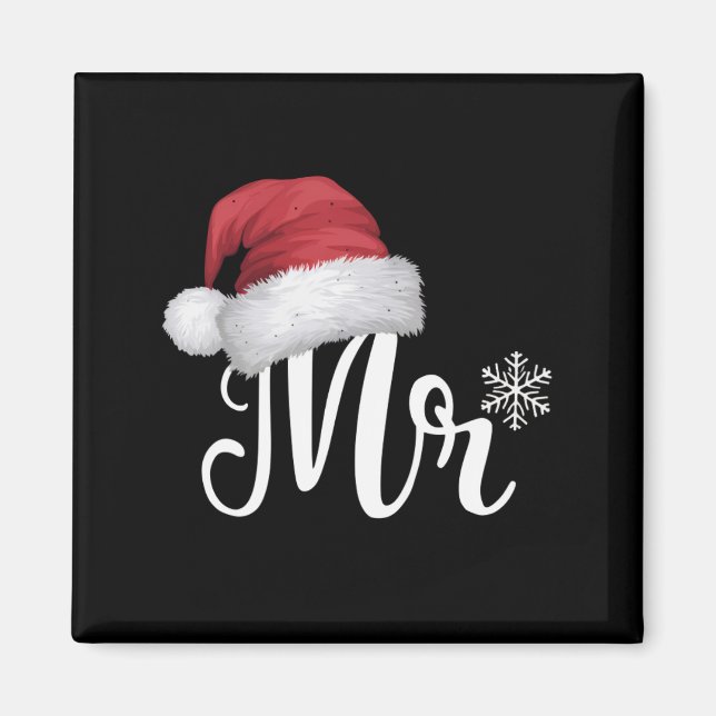 Mr Claus Couples Matching Christmas Pyjamas Santa Magnet (Front)