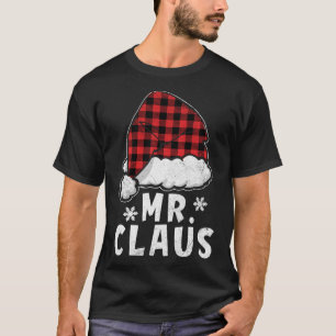 Mr Claus Vintage Red Plaid Christmas Pajama Matchi T-Shirt