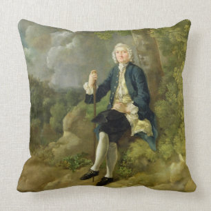Mr Clayton Jones, c.1744-45 (oil on canvas) Throw Pillow