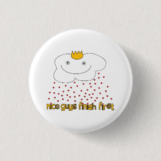 mr. cloud is raining love 1 inch round button