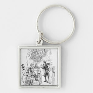 Mr. Collins and Charlotte were both standing Keychain