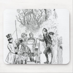 Mr. Collins and Charlotte were both standing Mouse Pad