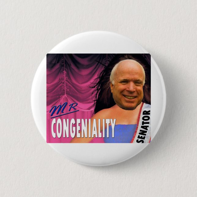 Mr Congeniality 2 Inch Round Button (Front)