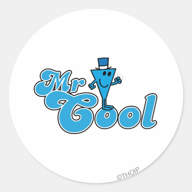 Mr. Cool | Happy Fist Pump Classic Round Sticker (Front)