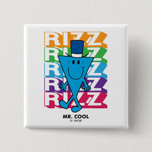 Mr. Cool Rizz 2 Inch Square Button