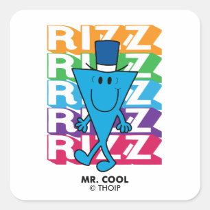 Mr. Cool Rizz Square Sticker