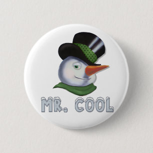 Mr. Cool - Snowman 2 Inch Round Button
