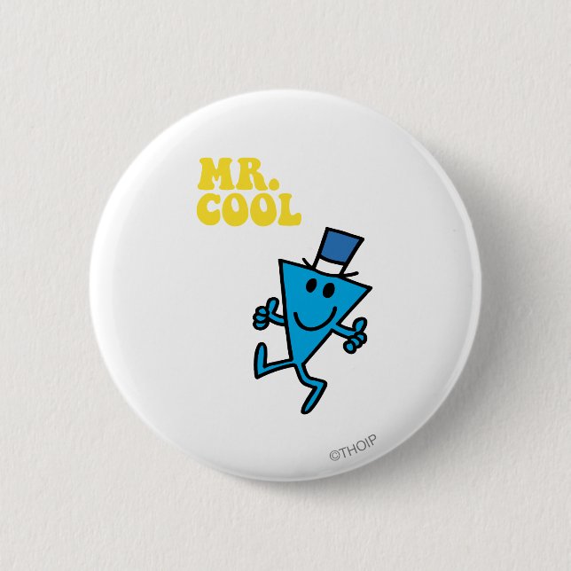 Mr. Cool | Yellow Lettering 2 Inch Round Button (Front)