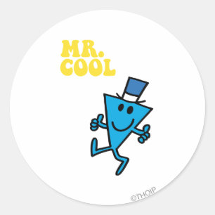 Mr. Cool Yellow Lettering Classic Round Sticker