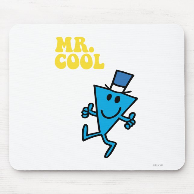 Mr. Cool | Yellow Lettering Mouse Pad (Front)
