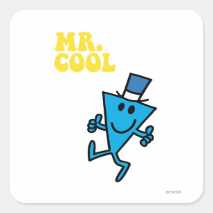 Mr. Cool Yellow Lettering Square Sticker