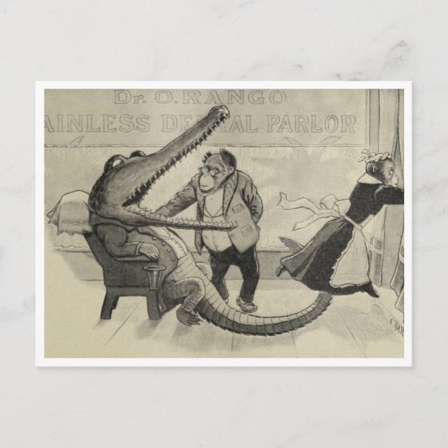 "Mr. Crocodile at the Dentist" Postcard (Front)