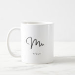 Mr. Custom Wedding Date Mug<br><div class="desc">Mr. mug with custom wedding date. The perfect gift for the groom-to-be!</div>