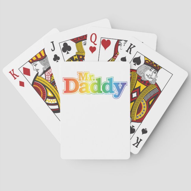Mr. Daddy Gay Pride  Playing Cards (Back)