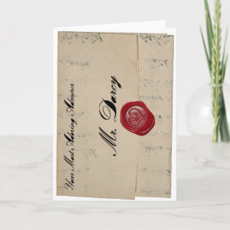 Mr Darcy Love Letter Card
