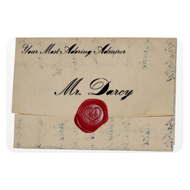 Mr Darcy Regency Love Letter Magnet (Horizontal)