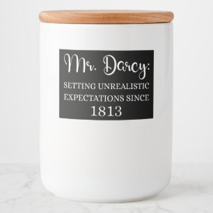 Mr. Darcy: Unrealistic Expectations Since 1813 I Food Label
