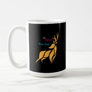Mr. Deer Graphic – Rustic Woodland Style Coffee Mug