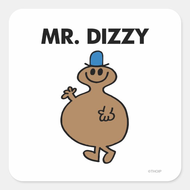 Mr. Dizzy | Classic Pose Square Sticker (Front)